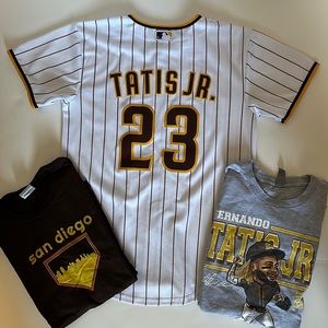 Boys Padres jersey and tshirts